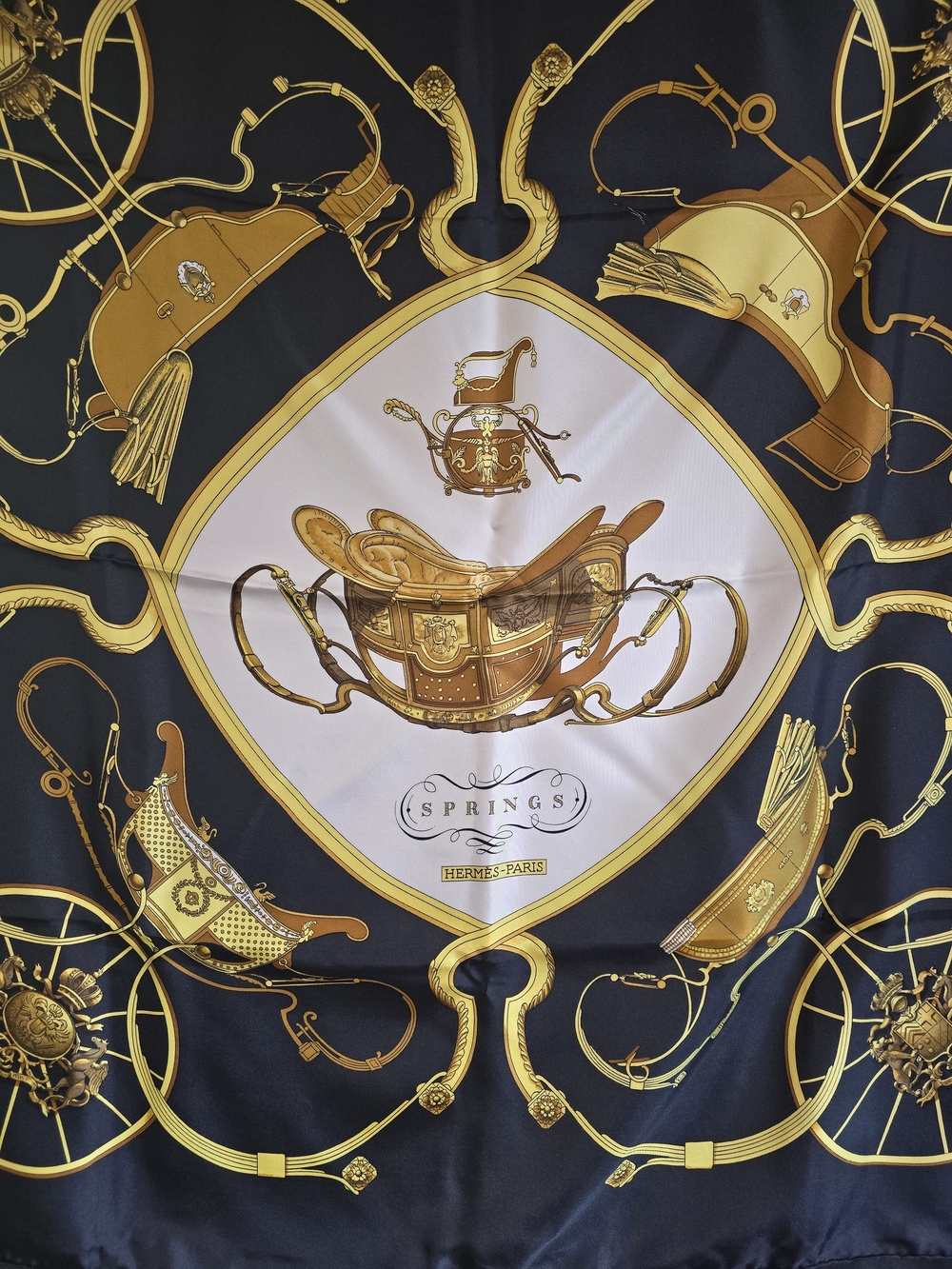 Hermès Silk Scarf - Springs Carré 90 - Picture 1 of 4
